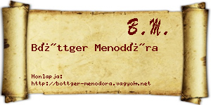 Böttger Menodóra névjegykártya